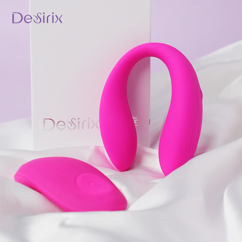 Desirix Finer U-Shaped Couple Vibrator - Dual Motor 10 Frequency, Food-Grade Silicone, 10m Remote Control, Wearable Design, IPX7 Waterproof SG209