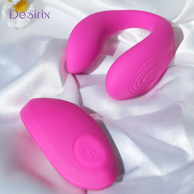 Desirix Finer U-Shaped Couple Vibrator - Dual Motor 10 Frequency, Food-Grade Silicone, 10m Remote Control, Wearable Design, IPX7 Waterproof SG209